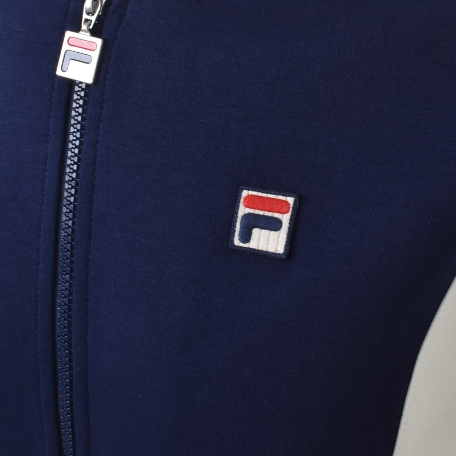 FILA スタジャン L ネイビー Vintage Fila Blue Jacket With Large Front Logo, Unisex, Oversize